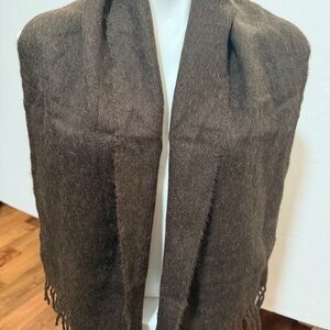Alpaca 111. 100% Baby Alpaca Elegant Brown Scarf